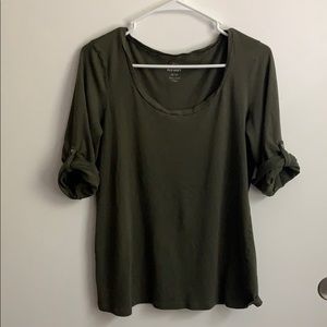 Old Navy dark green 3/4 sleeve top